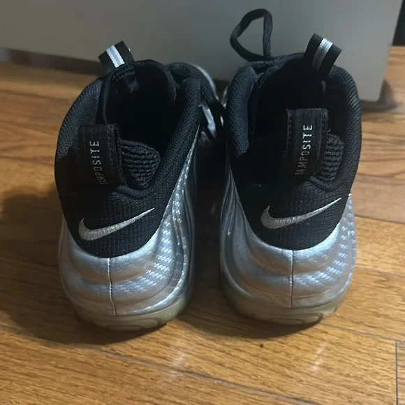 Nike Foamposites Silver and Black Sneakers - Picture 4 of 6